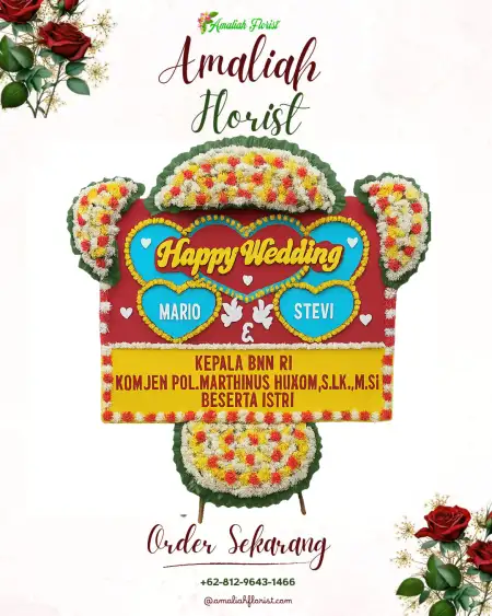 Papan Bunga Pernikahan Linggajaya